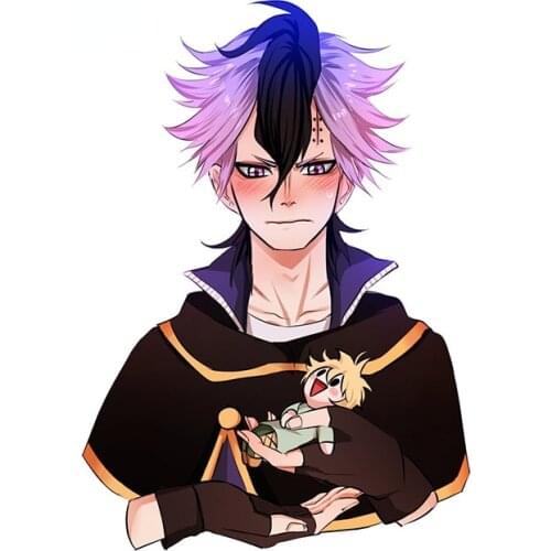 Personality Lifelike Balck Clover Magna Swing Car Stickers Refrigerator Decal Anti-UV Waterproof Anime Bumper Windows Decoration