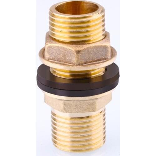 1/2" 3/4" 1" BSP Male Thread Brass Water Tank Pipe Fitting Connector Nut Jointer