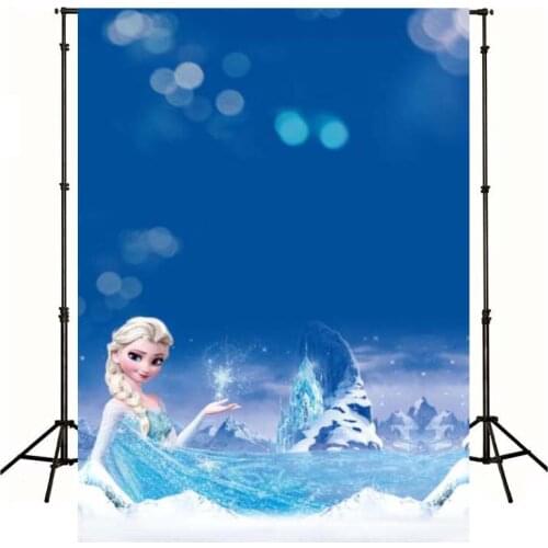 Cartoon Snow Ice Mountain Princess Photography Background Live Backdrop Children Birthday Party Decoration Tapestry Photo Studio