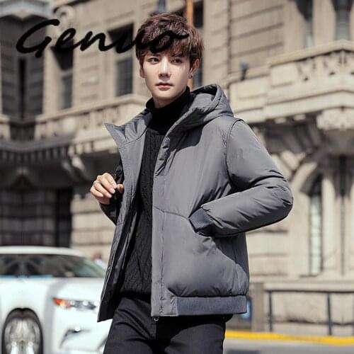 Genuo 2019 New Mens Jacket High Quality White Duck Coat Windproof Winter Jacket Men Snow Parka Homme Feather Jackets For Men