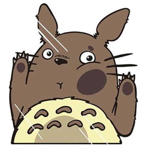 Totoro hit glass car styling stickers vinyl decals for door window fridge decorative film super funny cartoon poster wallpaper