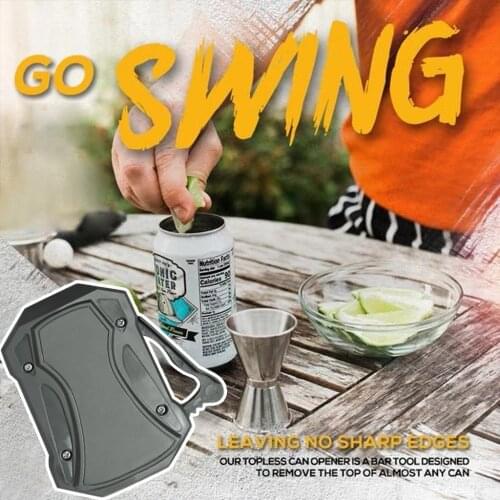 ZK20 NEW Go Swing Topless Can Opener Go Wing Topless Can Opener Bar Tool Pro Can Opener Safe Cut Manual Effortless Food Grade