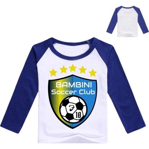 New childrens T-shirts for boys and girls cotton long sleeve printed shirt baby base shirt casual childrens sports shirt