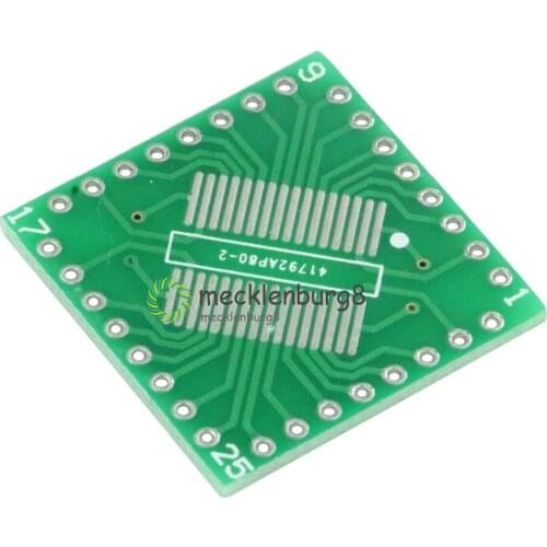 2PCS QFP/TQFP/LQFP/FQFP/SOP/SSOP32 to DIP Adapter PCB Board Converter SOP32 turn DIP adapter plate