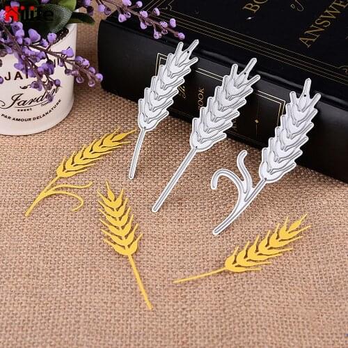 Straw Wheat Plant Dies 3pcs Metal Cutting Dies Scrapbooking Stencils Die Cuts Embossing Album Paper Art Craft