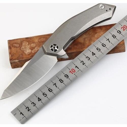 ZT0095 Bearing Titanium Alloy Folding Knife D2 Blade High Hardness Survival Tactical Outdoor Camp Hunt Tool Gift For Men