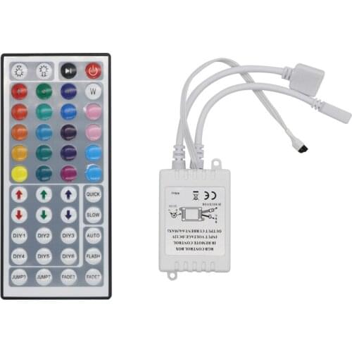 SZYOUMY LED RGB IR Remote Controller DC12V 24Key / 44 Key Double Output Controller For LED RGB Strip, Can Connect 2pcs Strip