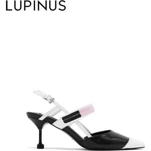 LUPINUS Toe Kitten Heel Women Pumps Patchwork Elegant Heel Shoes Women Brand Design Ladies Shoes Women