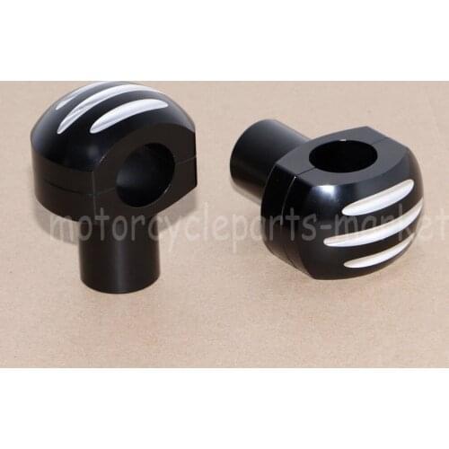 Universal Motorcycle Black 1" 25mm Round Handlebar Riser Mounts Clamp For Harley Honda Yamaha Kawasaki Suzuki