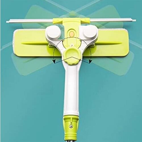 Window Cleaning Tool Extendable Squeegee Window Cleaner with Microfiber Scrubber Long Extension Pole for High Windows