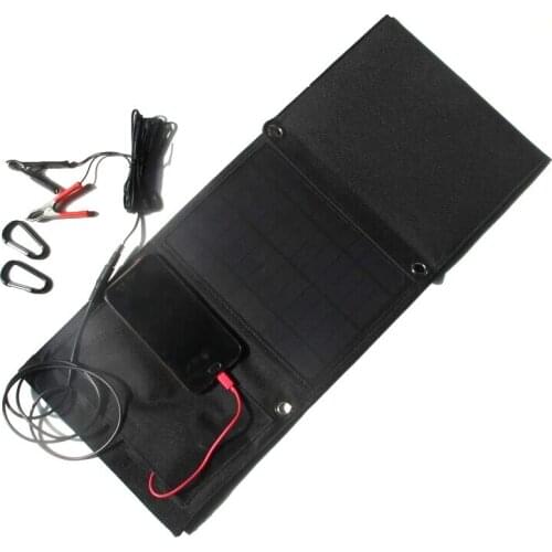 High Quality Outdoor Small Solar Panel Folding 18W 5V/18V Sun Power Solar Cells Charger For IPhone/Mobile/MP3 Backpack Camping