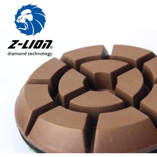Z-LION 3 Inch Concrete Floor Polishing Pad 1 Piece Resin Bond Polisher Pad 75mm Stone Flooring Tools for Concrete Diamond Tool