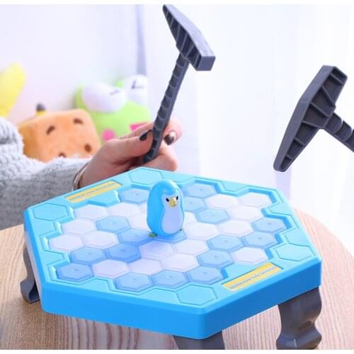 1 Set Small Save Penguin Trap Ice Breaker Game Block Toy Funny Children Kids Gift AN88