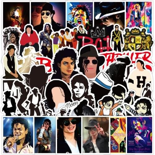 10/50pcs Rock Singer Michael Jackson Graffiti Stickers Suitcase Laptop Helmet Waterproof Sticker Decal On Guitar Suitcase Fridge
