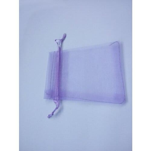 300pcs 9*12 Purple gift bags for jewelry/wedding/christmas/birthday Organza Bags with handles Packaging Yarn bag