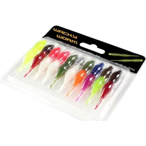 50mm Fishing Soft Lures Super Simulate Insect Artificial Soft Bait 10 pieces in a pack