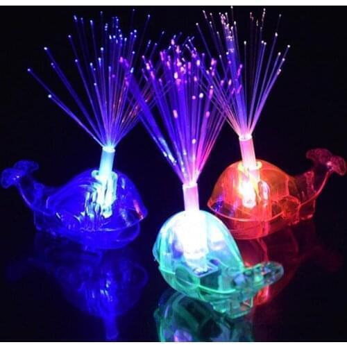 50pcs Glowing Finger Lights Led Kids Toys Flash Whale Shape Fiber Optic Light Christmas Toys Child Luminous Gifts Glow In Dark
