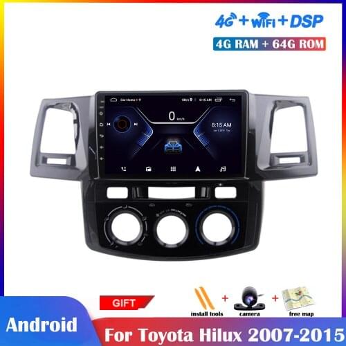 9 inch Android Multimedia Player For Toyota Hilux 2007-2015 DSP Car Radio Stereo GPS Navigation IPS Screen Video Player