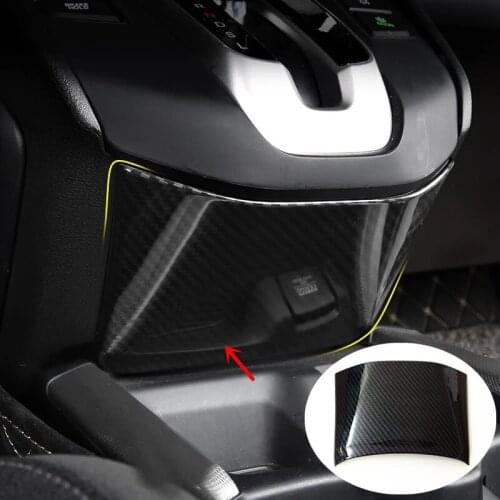 ABS Carbon Fiber For Honda CR-V CRV 2017 2018 Accessories Car Gear Shift Knob Side Frame Panel Cover Trim Car Styling 1pcs