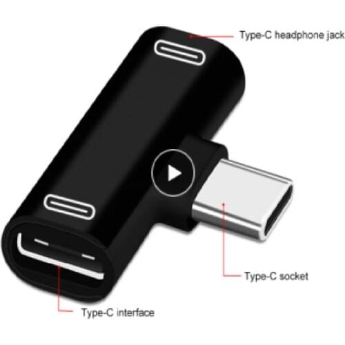 Headphone Adapter 3 In 1 USB C To Type-C Adapter USB Type C Charging Cable Charger Earphone Converters 3cm For Xiao Mi 8 Mi 6