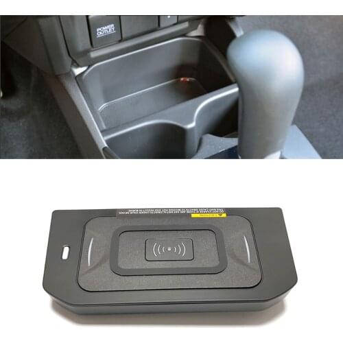 For Honda Jazz Fit 2018 2019 10W QI wireless charger mobile phone charger center console box phone holder interior accessories
