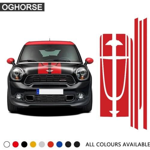 Car Hood Bonnet Rear Engine Trunk Side Stripe Body Kit Sticker Decal Cover for Mini Paceman R61 Cooper S JCW Accessories