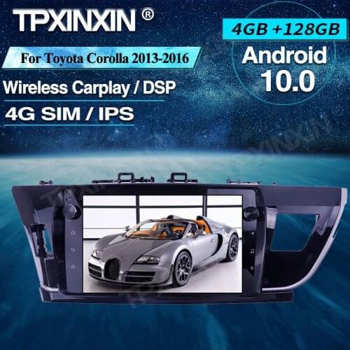 Android Car Radio 4+128G For Toyota Corolla 2013+ Wireless Carplay Car Multimedia Player Headunit Audio Radio Navigtion DSP IPS