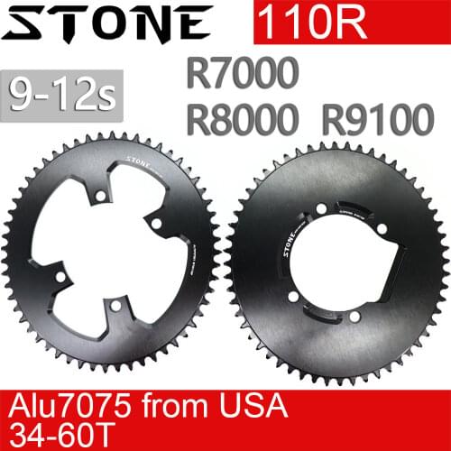 Stone 110 BCD Oval Chainring for Shimano 105 R7000 r8000 r9100 42 46t 48 50 54 55 58 60T 110bcd MTB road bike tooth plate