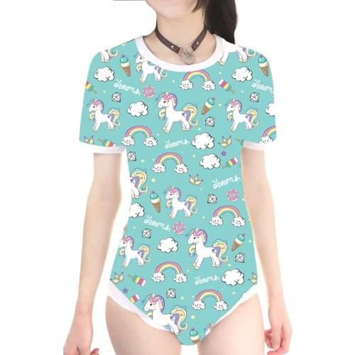 Adult Baby Oneise Snap Crotch Romper ABDL Diaper Onesie Pajamas