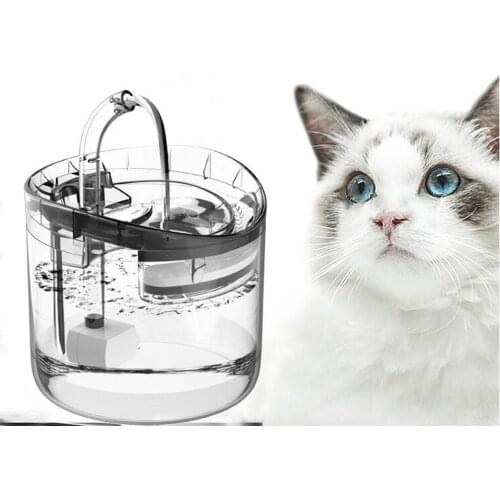 1.8L Pet Water Dispenser With Faucet Transparent Filter Quiet Automatic Pet Drinking Fountain For Cats Dogs With Sensor Kit