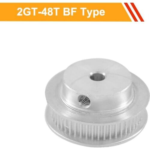 GT2 48T Motor Belt Pulley 7mm/11mm Belt Width 2GT Type Toothed Pulley Wheel 5/6/6.35/8/10/12mm Bore Transmission Pulley