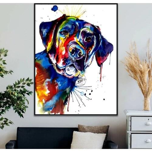 French Bulldog Colorful Animal Canvas Painting Modern Wall Art Picture Posters and Prints for Living Room Home Decoratin
