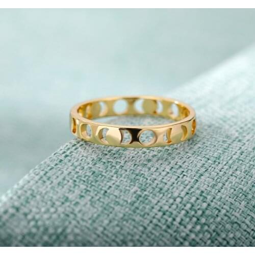 Sun and Moon Rings for Women Handmade Ring Minimalism Ring Gold Plated Simple Ring for Couple Best Friend Jewelry Gifts