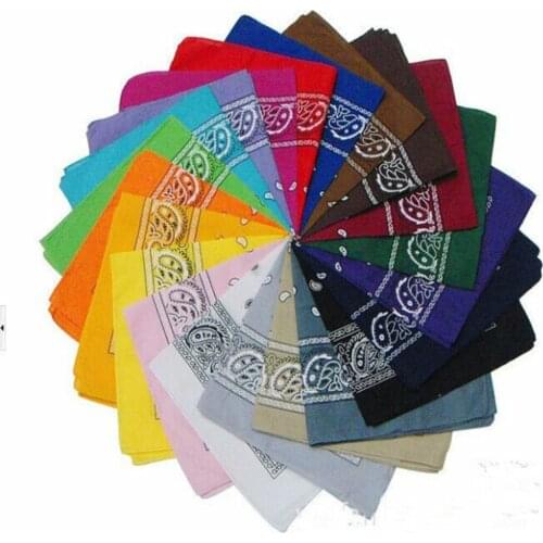 Hot!Wholesale Lot 100% Cotton Cashew flowers Bandanas double sided head wrap scarf H5