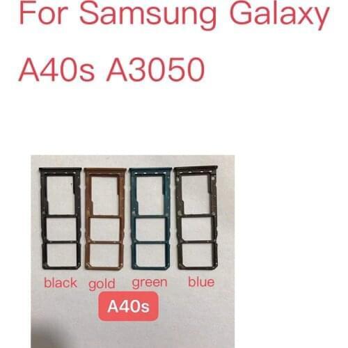 Sim Tray Holder For Samsung Galaxy A40s A3050 SIM Card Tray Slot Holder Adapter Socket Repair Parts