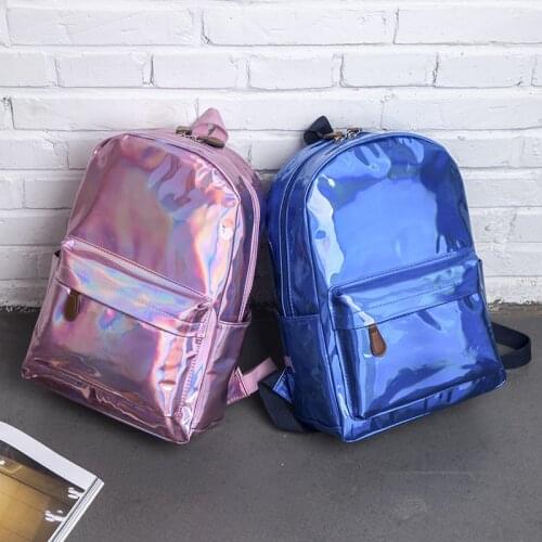Holographic Small Womens Bag Backpack For Teenage Girls Feminina Schoolbags Fashion Female Mini Travel School a Bag Packs 2019