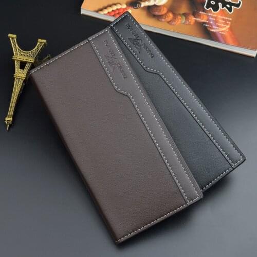 Mens Wallets Long Wallets Mens Youth Casual Business Wallets Multi-card Simple Thin Soft Wallets