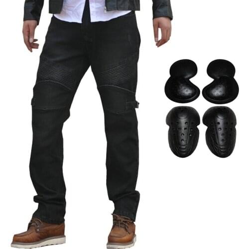 Men Waterproof Motorcycle Riding Jeans with Armor Knee Hip Pads for Motocross Racing Off road Dirt Bike ATV UTV Street Bike