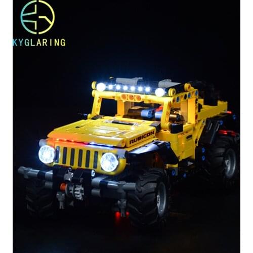 Kyglaring Led Lighting Set DIY Toys For 42122 Technic Jeep Wrangler (Not Include the Building Blocks)
