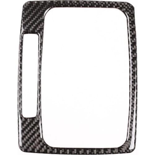 Real Carbon Fiber Car Gear Shift Panel Decoration Stickers For Mercedes Benz C Class W204 2007-2013 LHD Car Styling