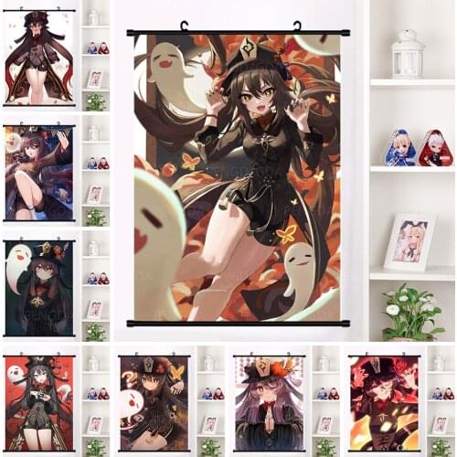 Wall Art Print Anime Girl Painting Cartoon Japanese Character Plastic Hanging Scrolls Canvas Picture Poster Home Decoration Room