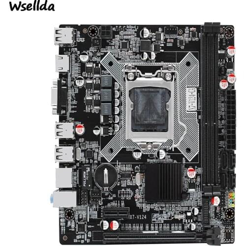 The New H61-S Computer M-ATX Motherboard Network Card LGA 1155-pin PCI Express 16X Supports I3 2130 3220 I5 2400 3470CPU