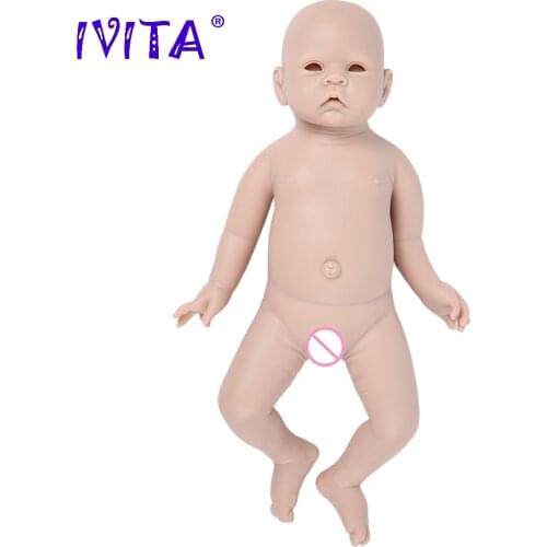 IVITA WG1521 50cm (20inch) 3100g Realistic Silicone Reborn Doll Newborn Baby Unpainted Unfinished Soft Dolls DIY Blank Toys Kit