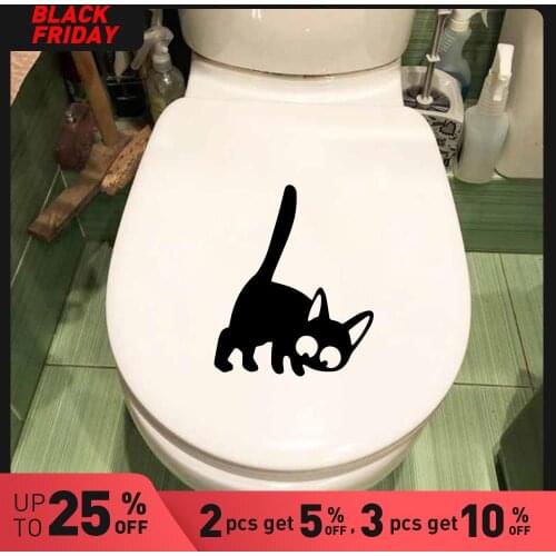 Modern Cat Wall Art Decal Wall Stickers Pvc Material For Home DecorBathroom Bedroom Vinyl Self Adhesive Wallpaper