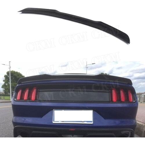 For Mustang Black Rear Spoiler Wings for Ford Mustang GT Coupe Spoiler 2015 2016 2017 B Style Car Boot Trim Sticker