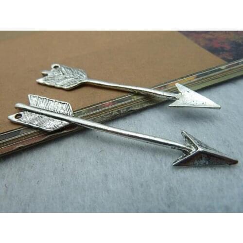 50pcs 11*63mm vintage antique silver cupid arrow Wholesale Diy accessories handmade materials