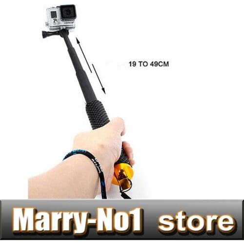 Extendable Handheld Stick Telescopic Monopod Tripod for Gopro Hero 4 SJ4000 SJ5000 F60 EKEN H3 H8 H9