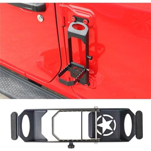 WISENGEAR 2X Foot Rest Pedal Peg For Jeep Wrangler JK 2007-2017 Anti-Rust Steel Car Exterior Pedal Foot Board