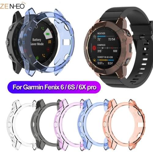 TPU Cover Protection Frame Shell for Garmin Fenix 6 6S 6X Case Replacement for Garmin Fenix 6pro/6X pro/6X pro Protective Case