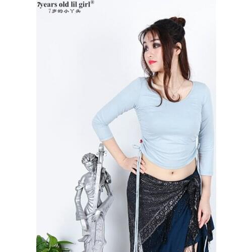 Girls Dance Top Women Latin T+shirt Lady Belly Long Sleeves Clothes ClothingGTT01 02